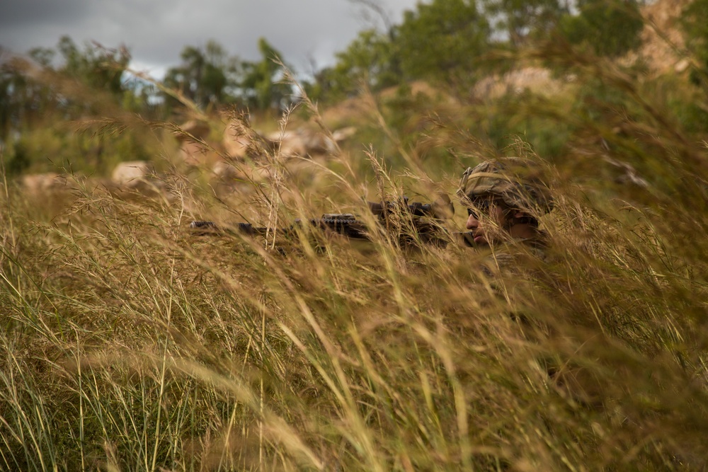 U.S. Marines conduct a platoon attack