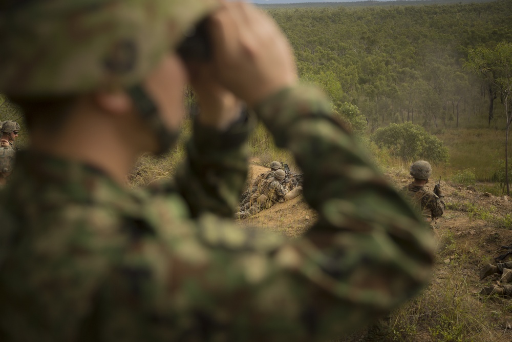 U.S. Marines conduct a platoon attack