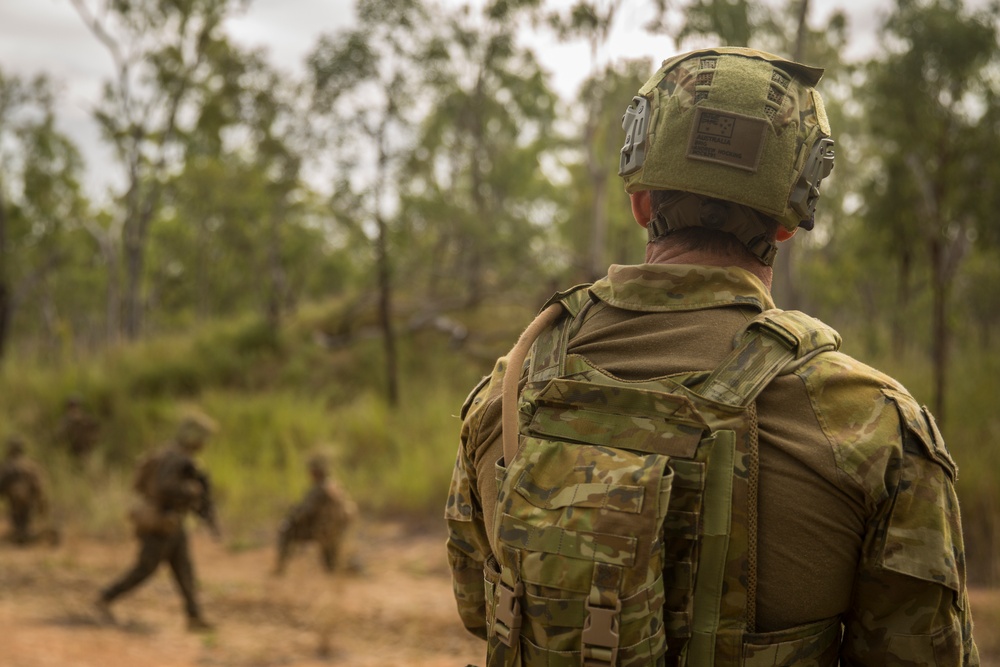 U.S. Marines conduct a platoon attack