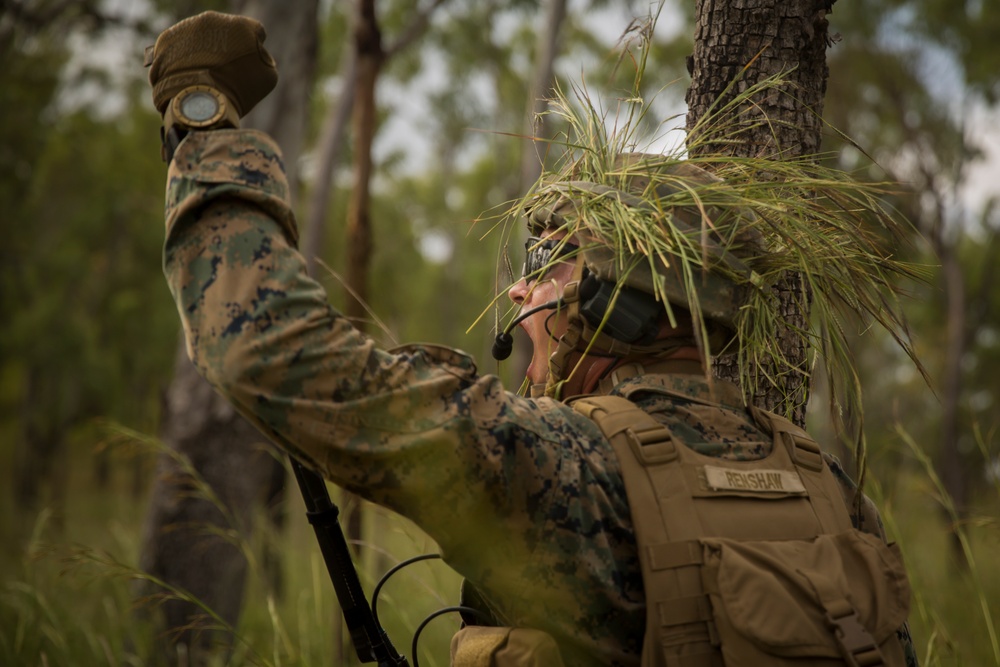 U.S. Marines conduct a platoon attack