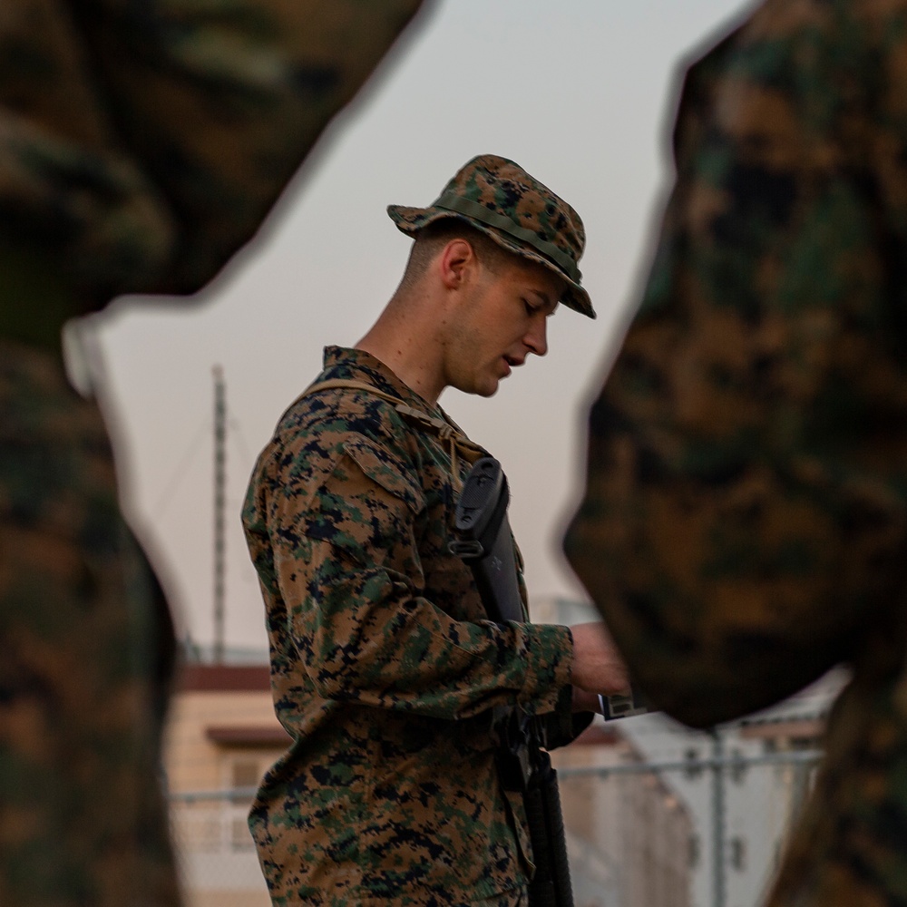 MAG-12 Marines conduct conditioning hike