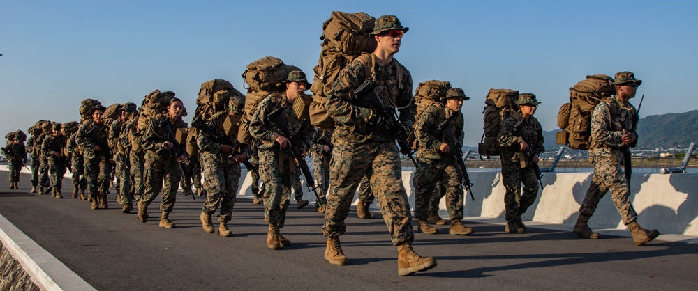 MAG-12 Marines conduct conditioning hike