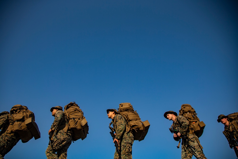 MAG-12 motivation; Marines conduct motivational hike