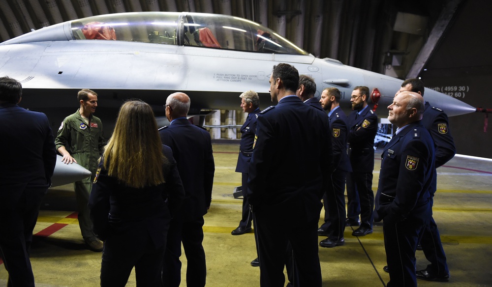 German Polizei visit Spangdahlem Air Base during Police Week