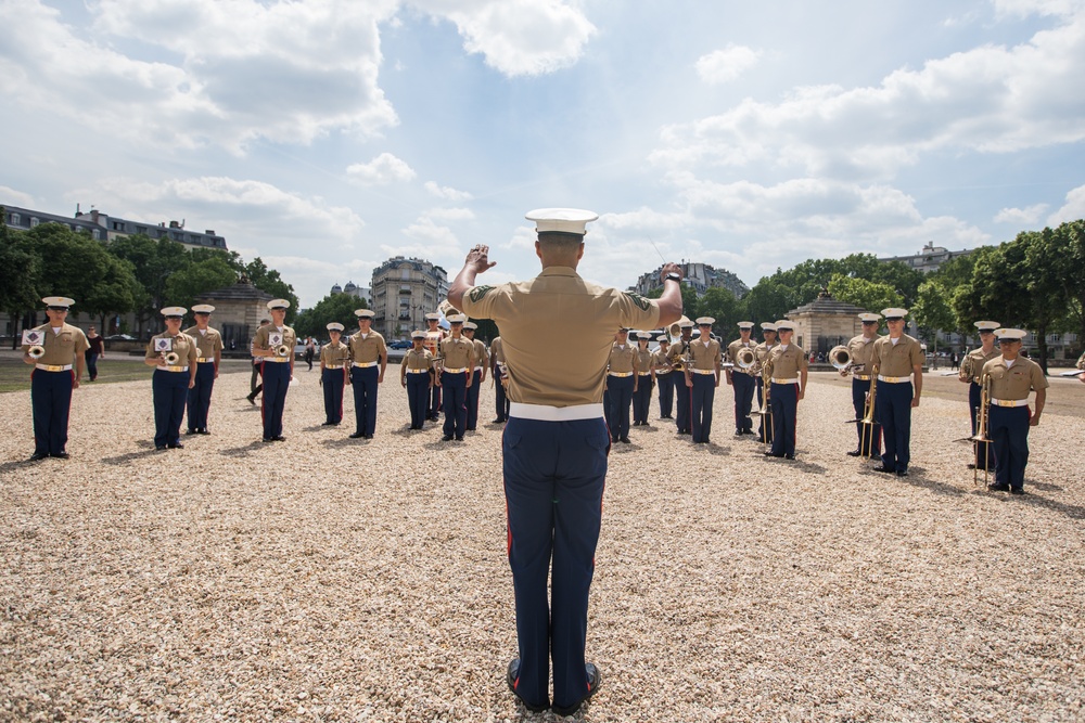 1st Marine Division Band concert at Les Invalides