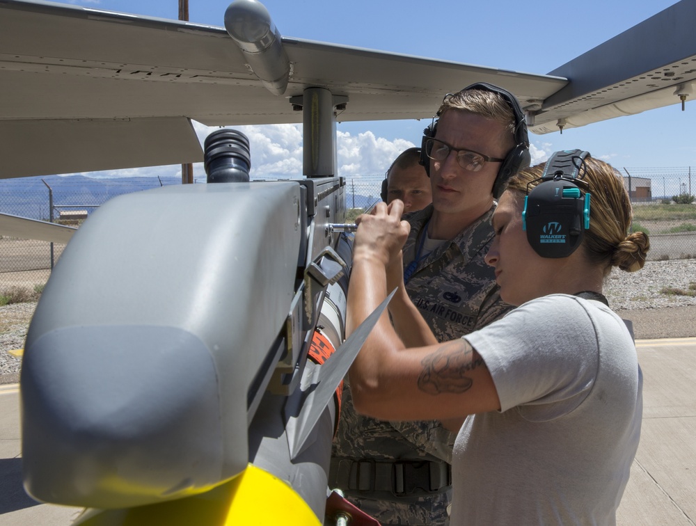 Loading the AIM-9X Missile on an F-16