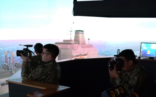 Bonhomme Richard Sailors Conduct Visual Information Training