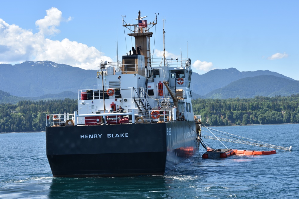 Coast Guard conducts international oil spill drill in the Strait of Juan de Fuca