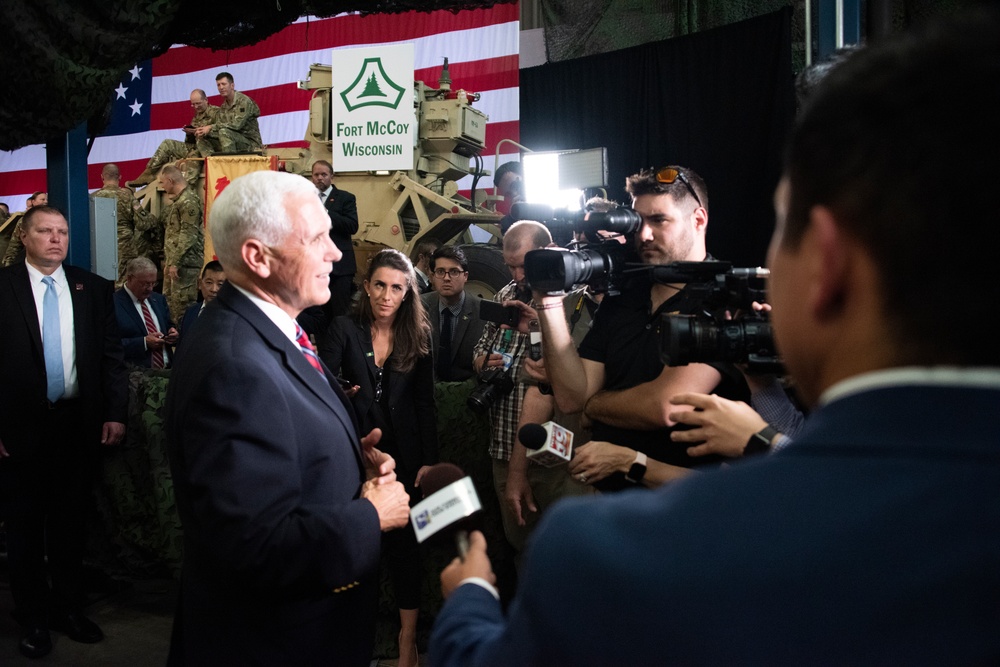 Vice President Pence visits Fort McCoy