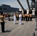 Re-enlistment ceremony aboard a Battleship