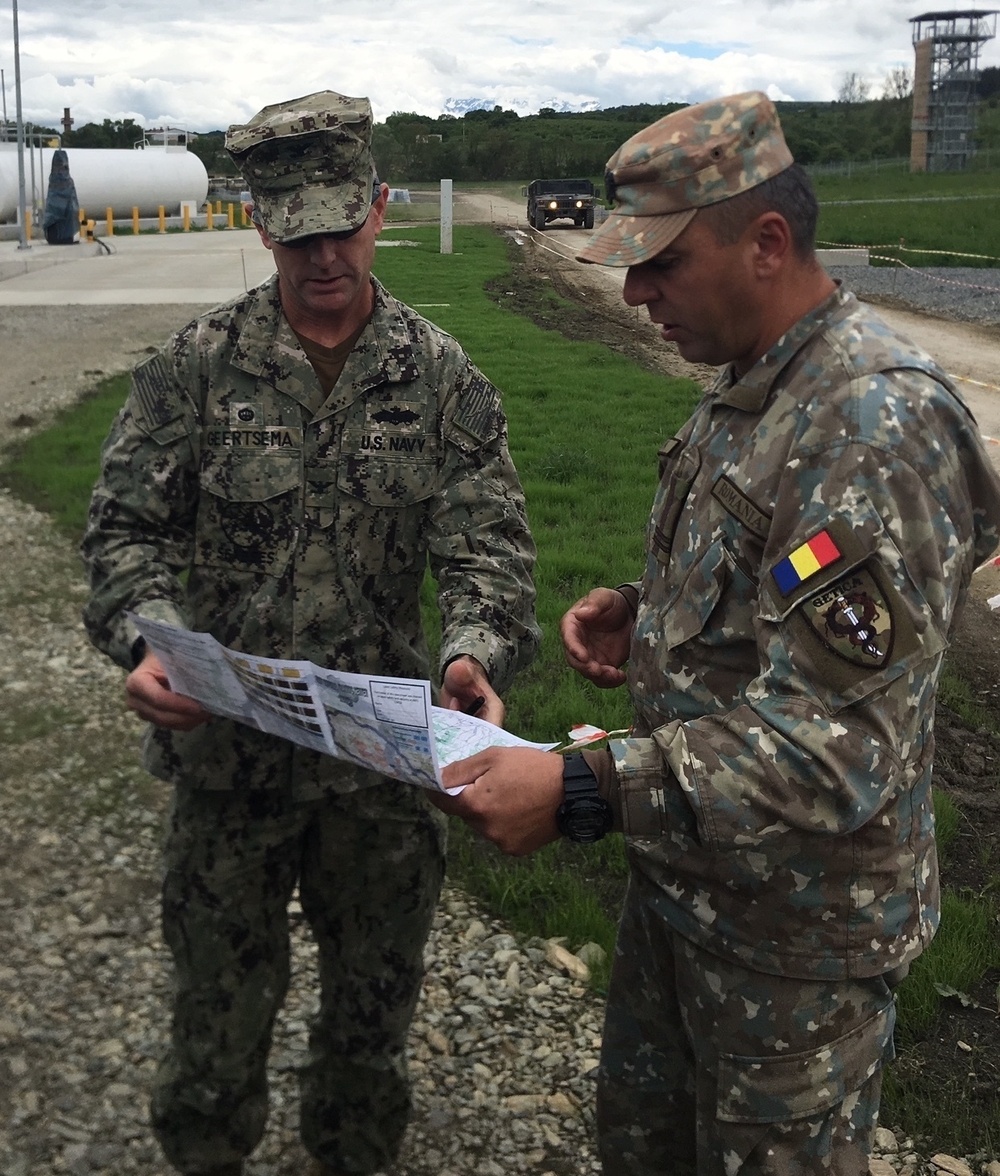 Navy Commodore Gets Brief on Construction Projects in Romania