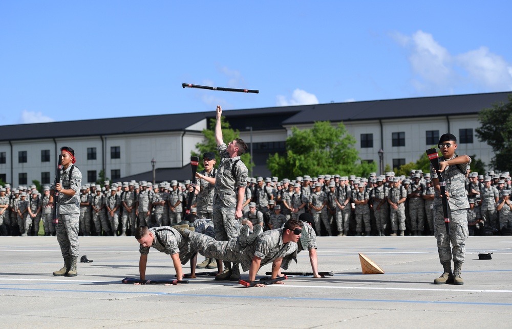 Keesler Air Force Base drill teams perform new routines