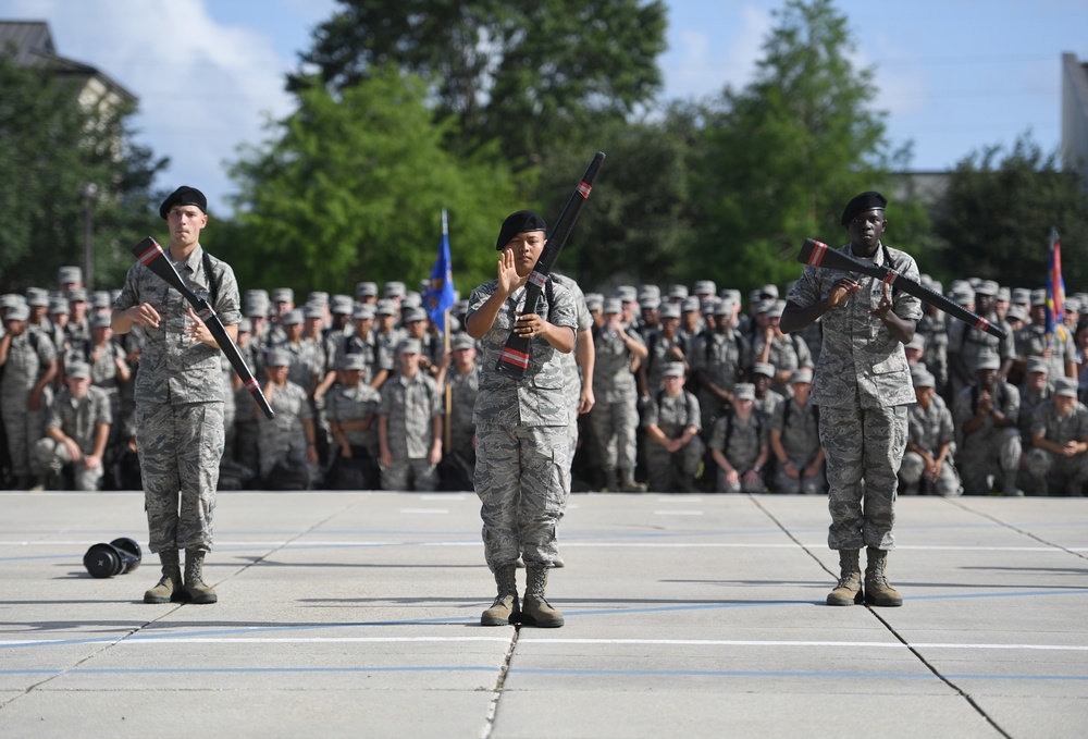 Keesler Air Force Base drill teams perform new routines