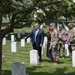 President Donald Trump and First Lady Melania Trump Visit Arlington National Cemetery During Flags-In