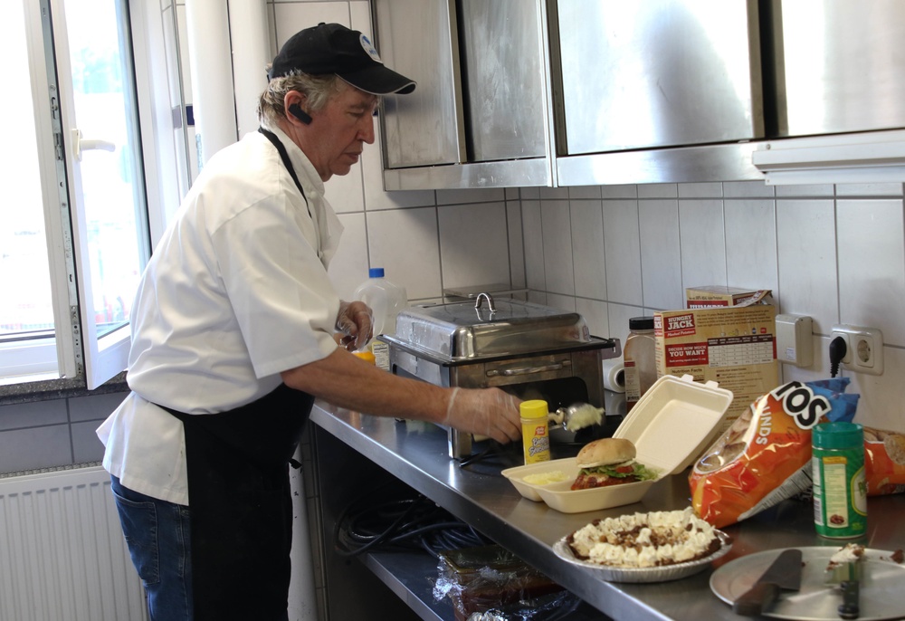 Italian-style Burger Night at the Morale, Welfare, and Recreational Annex