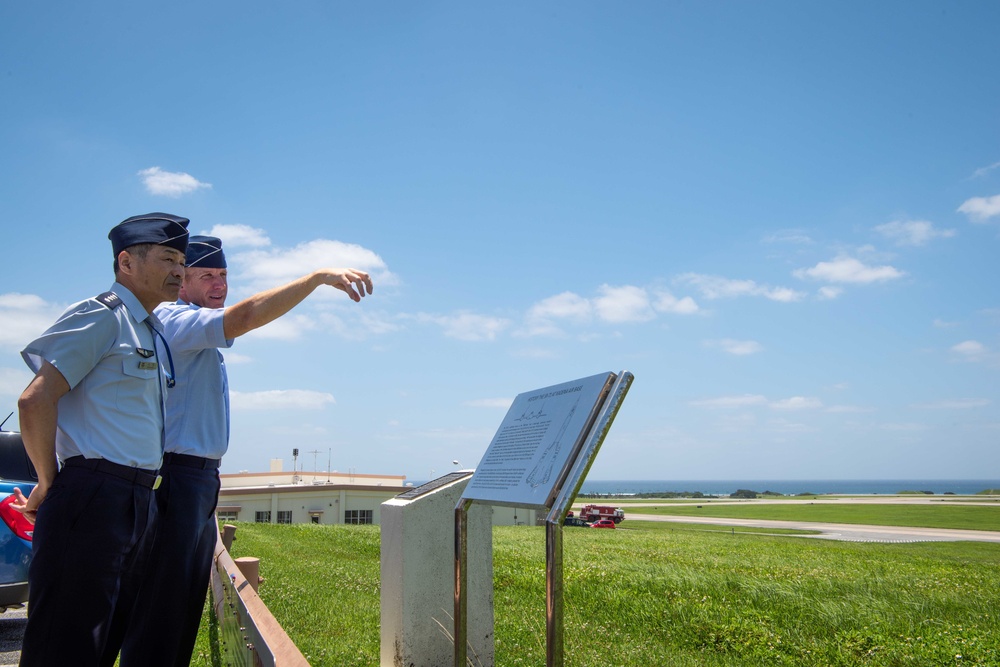 JASDF Chief of Staff, U.S. Forces Japan commander visit Okinawa