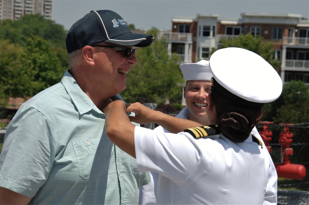 Re-enlistment aboard a Battleship