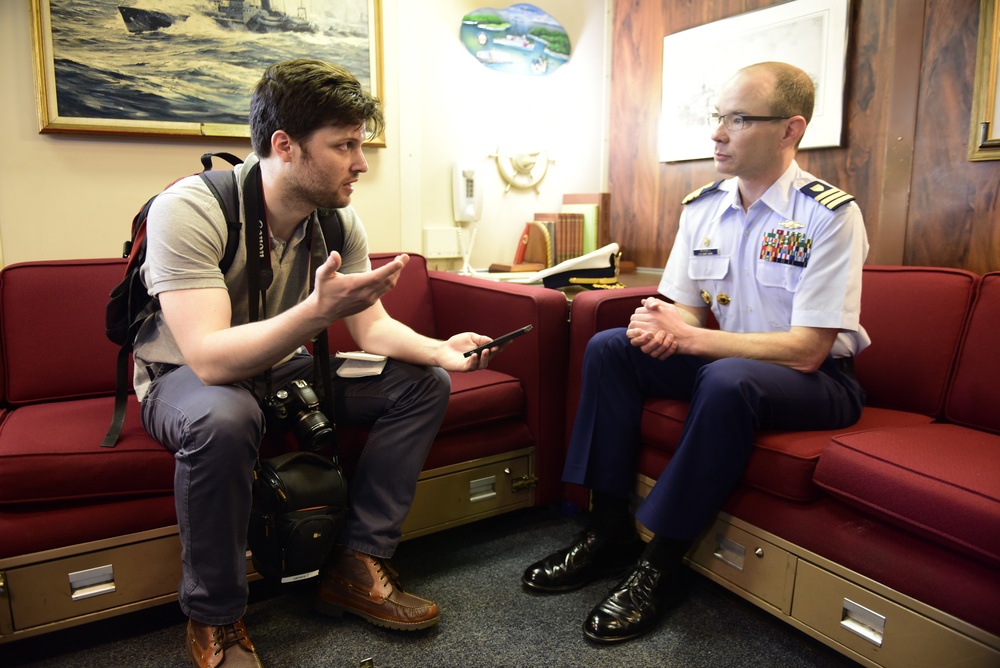 Ship Captain provides media tour during Fleet Week