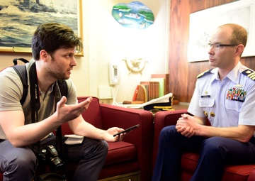 Ship Captain provides media tour during Fleet Week