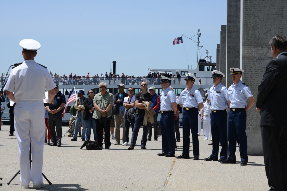 Members of the Coast Guard attend “They Turned the Tide” ceremony during Fleet Week New York 2019