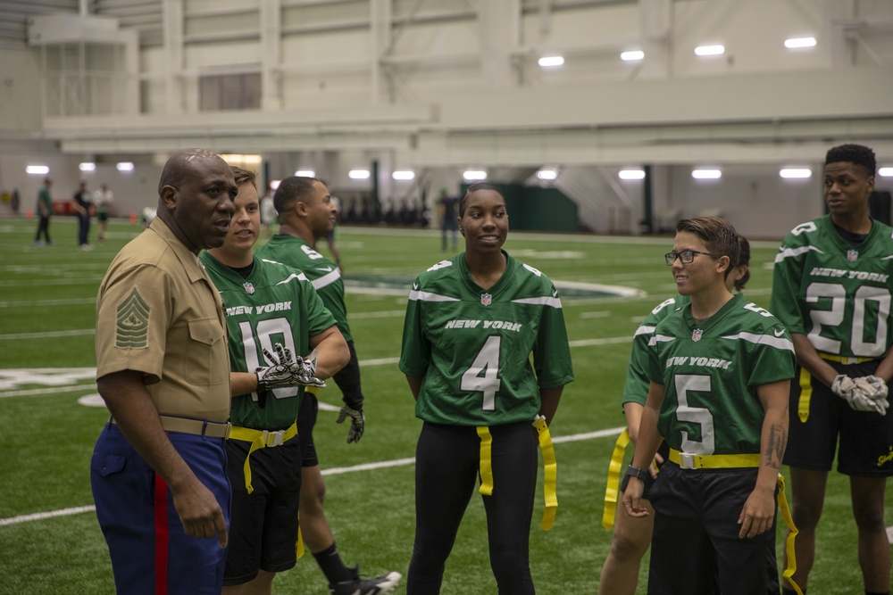 Fleet Week Marines vs Navy flag football game