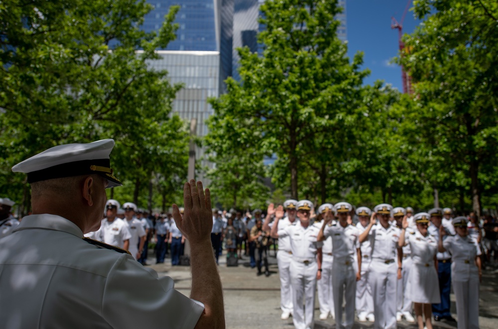 Reenlisment and Promotion at 9/11 Memorial
