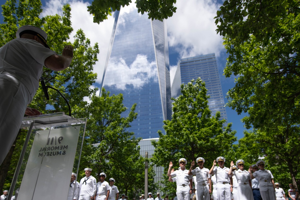 Reenlisment and Promotion at 9/11 Memorial