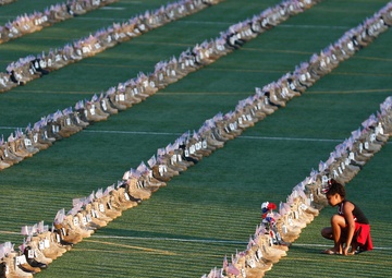 Memorial at Fort Bragg: 7,000 Boots to Honor the Fallen
