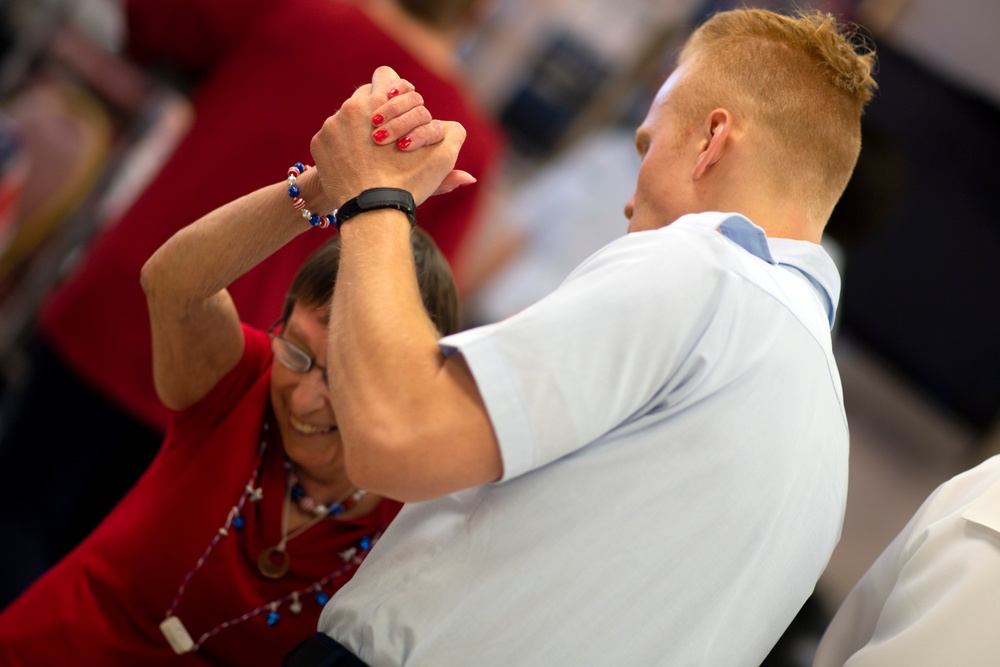 Service Members Visit Senior Center