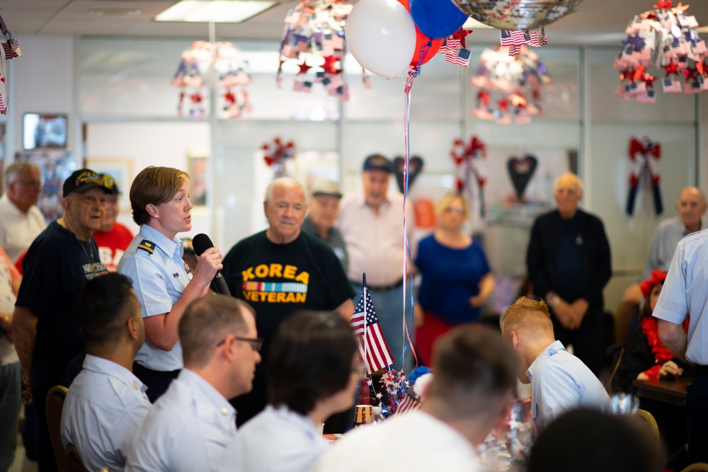 Service Members Visit Senior Center