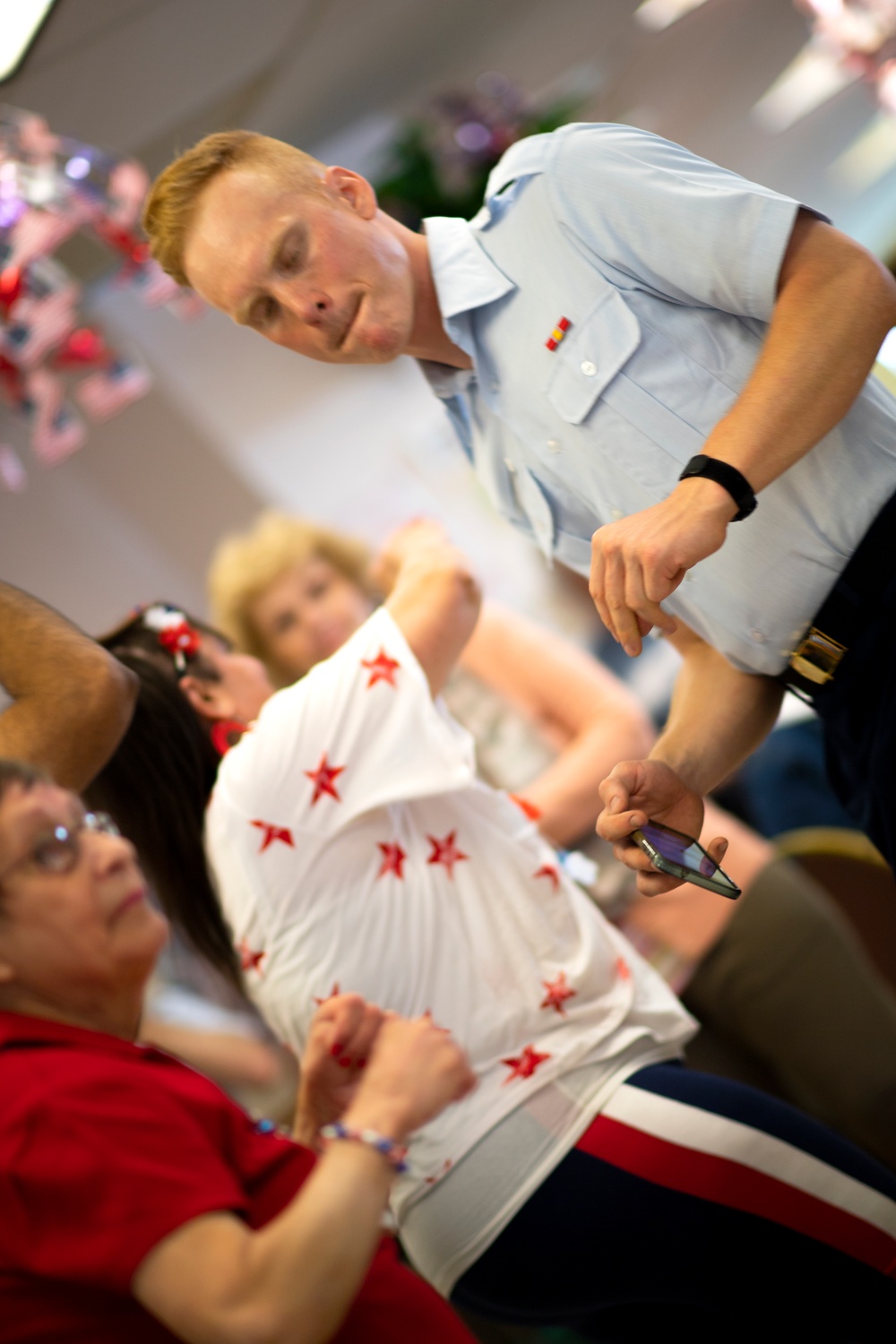 Service Members Visit Senior Center