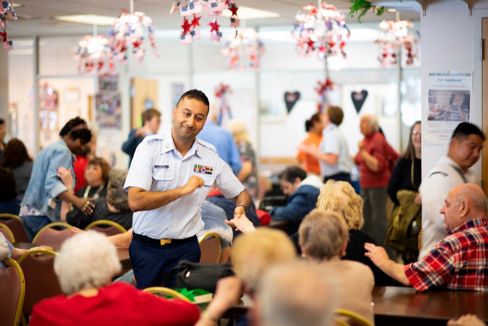 Service Members Visit Senior Center