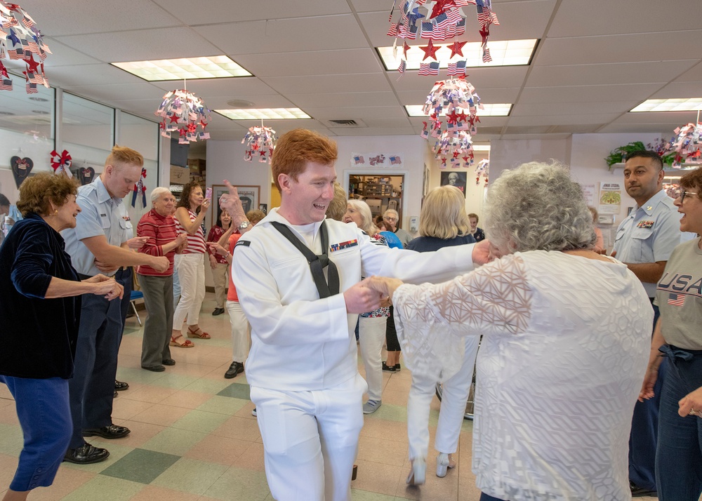 Service Members Visit Senior Center