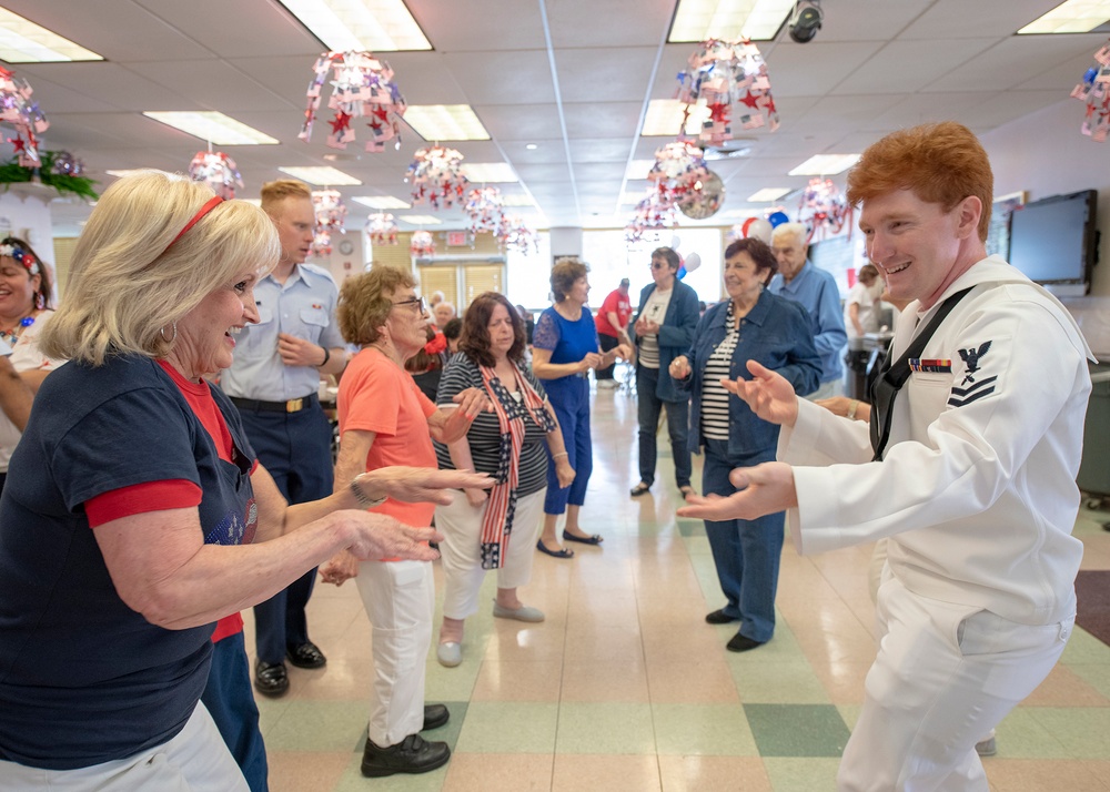 Service Members Visit Senior Center