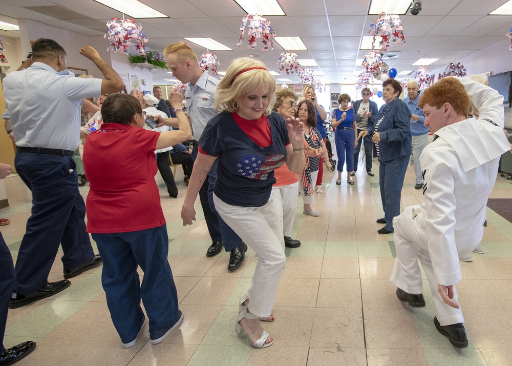 Service Members Visit Senior Center