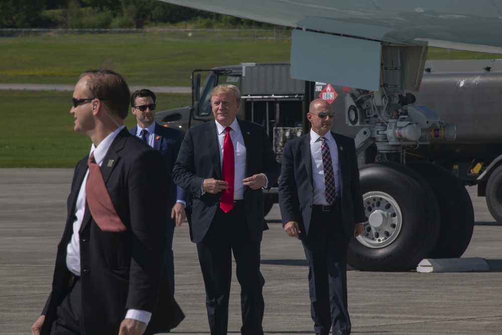 President Donald Trump Meets with Service Members at Joint Base Elmendorf-Richardson