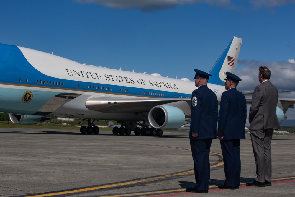 President Donald Trump Meets with Service Members at Joint Base Elmendorf-Richardson