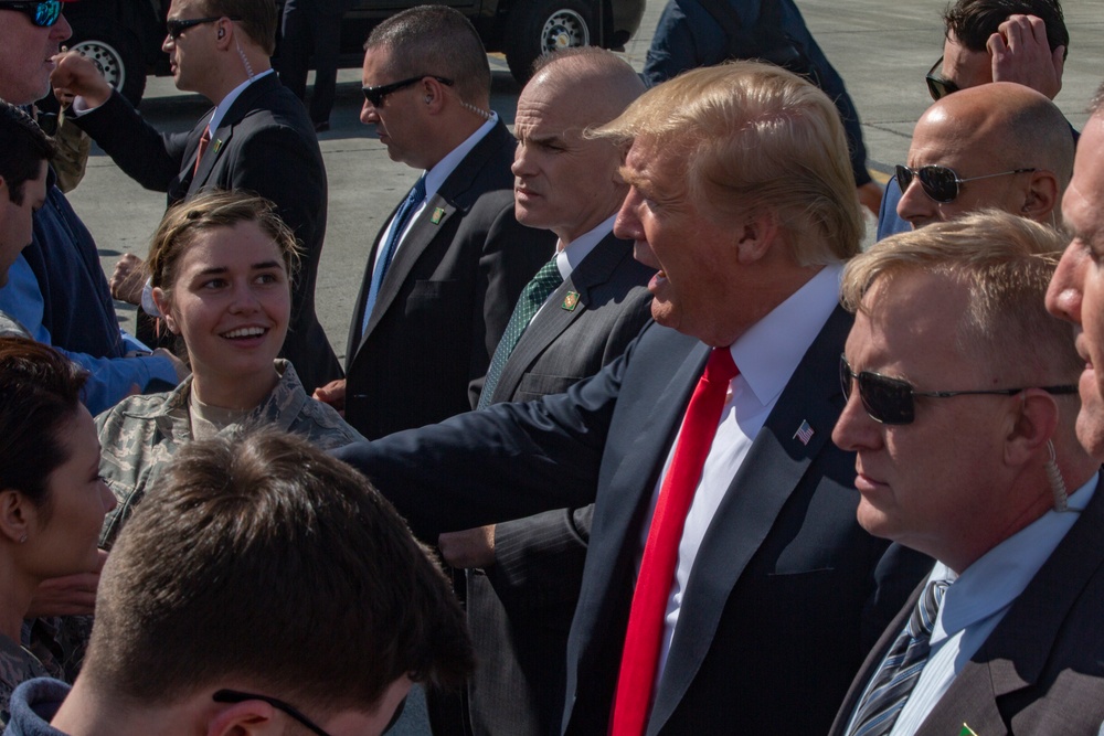 President Donald Trump Meets with Service Members at Joint Base Elmendorf-Richardson