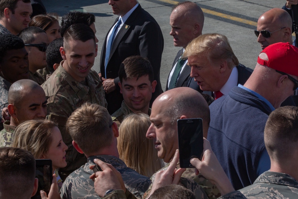 President Donald Trump Meets with Service Members at Joint Base Elmendorf-Richardson