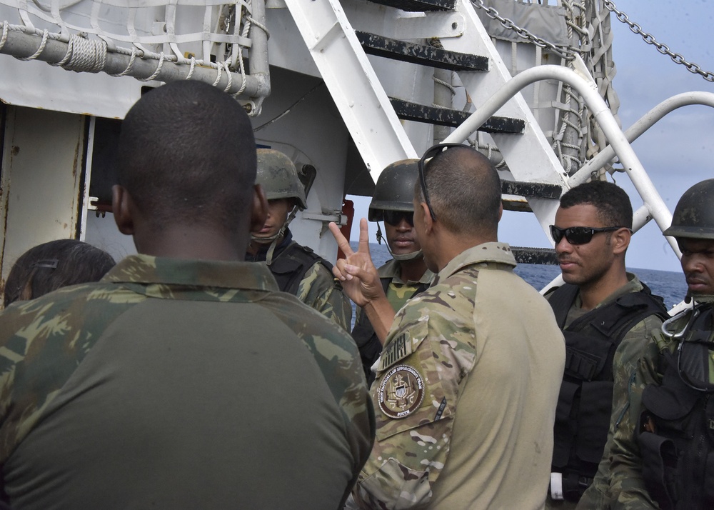 U.S. Coast Guard, Cabo Verde Coast Guard conduct joint law enforcement training in Atlantic Ocean