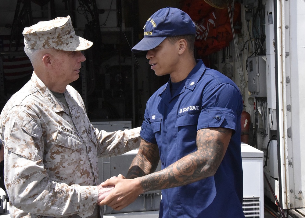 Commander of U.S. Africa Command visits U.S. Coast Guard Cutter Thetis in Funchal