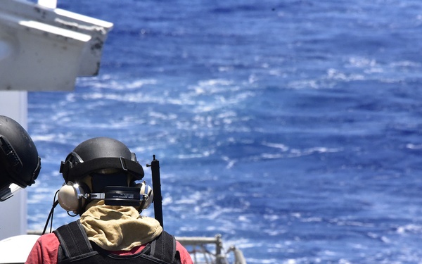 Coast Guard Cutter Thetis conducts maintenance, training in the Mid-Atlantic Ocean