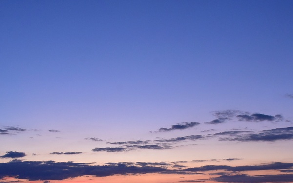 Sunrise, moonset during Coast Guard Cutter Thetis transits Mid-Atlantic Ocean