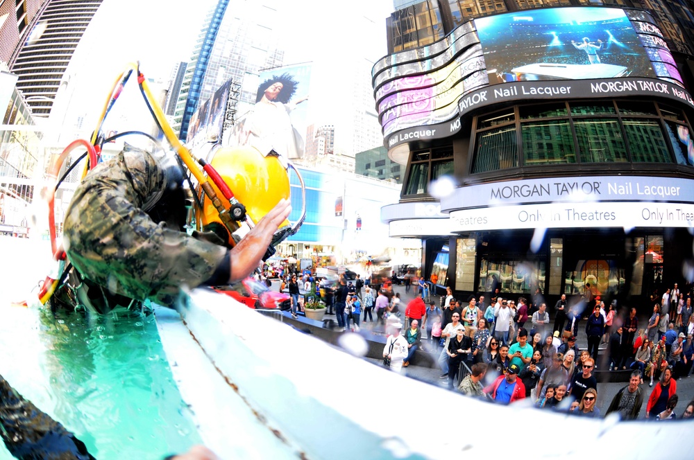 Dive Tank Demonstration in Times Square