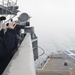 Nimitz Sailor Stands Lookout Watch