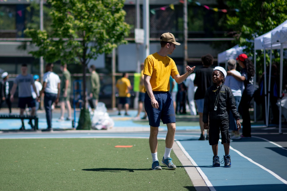 Sailors Participate in a Community Event at NYC Elementary School
