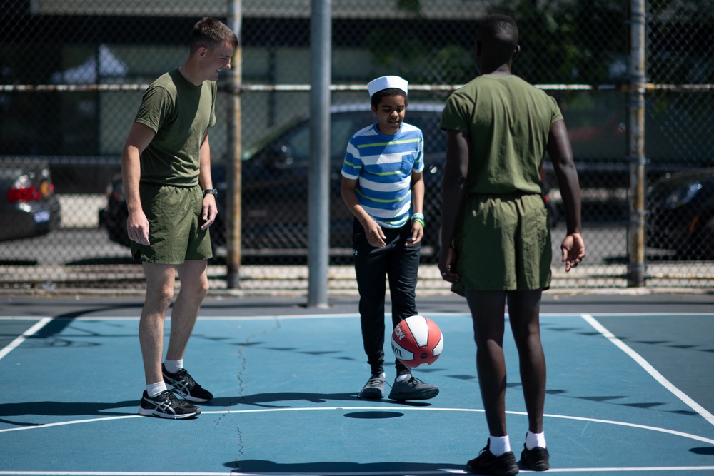 Sailors Participate in a Community Event at NYC Elementary School