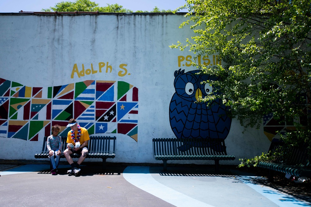 Sailors Participate in a Community Event at NYC Elementary School