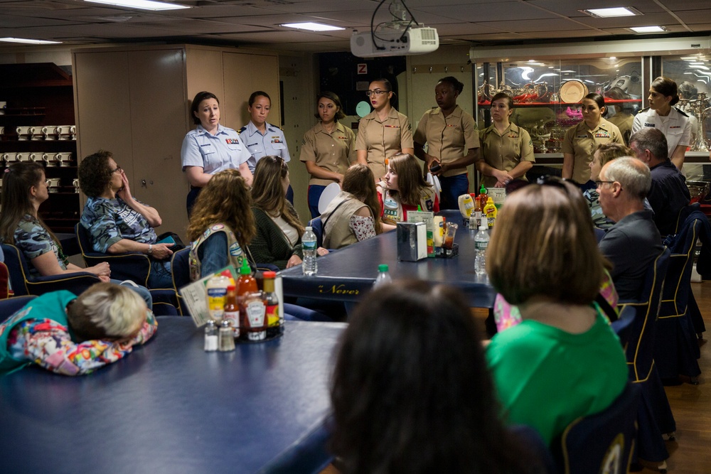 Girl Scouts tour the USS New York