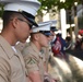 U.S. Marines Share a Meal with New York Firefighters